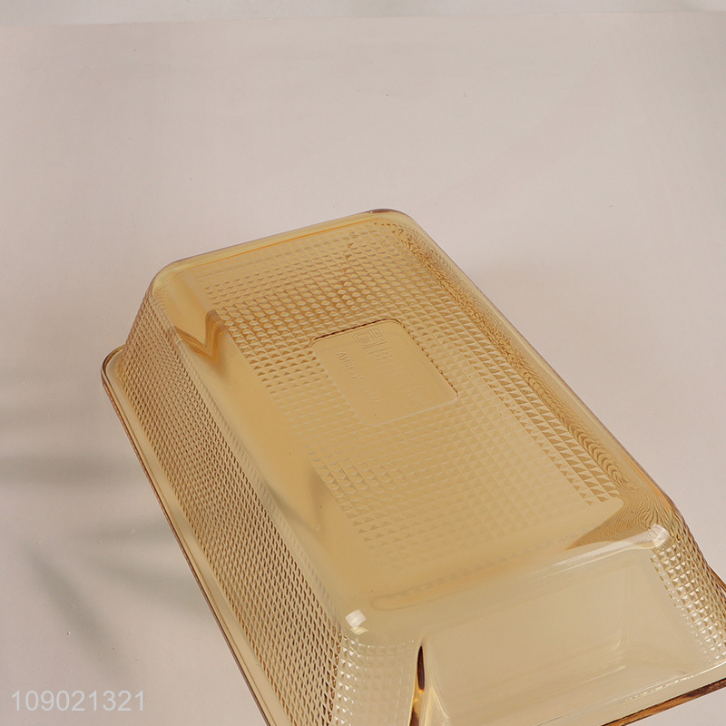 Hot items rectangle heat-resitant glass baking pan baking tray with handle