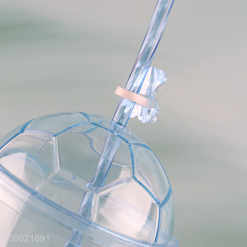 Good Quality  550ml Plastic Water Tumbler with Lid and Removable Straw