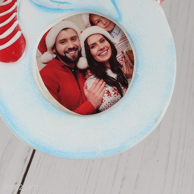 Hot items Santa Claus shape hanging photo frame for Christmas ornaments decoration