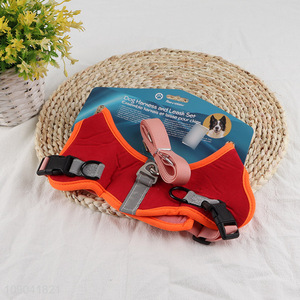Wholesale Pet Supplies Adjustable Pet <em>Dog</em> <em>Harness</em> and Collar Set