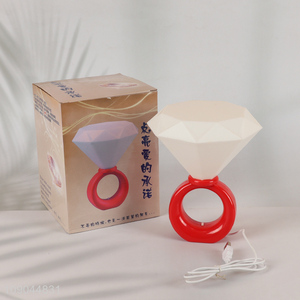 New Design Diamond Ring Shaped Night <em>Lamp</em> USB Rechargeable Led Night <em>Light</em>