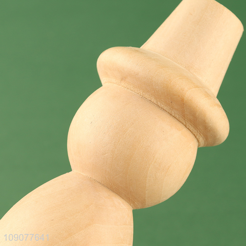 Top quality snowman shape diy wooden figure peg dolls for sale