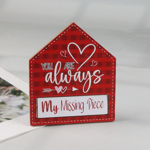Top selling home decor wall decor house shape wooden crafts wholesale