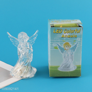 Factory Price LED Light Acrylic Angel Statue for Home <em>Decoration</em>