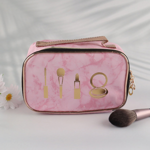 Factory Supply Women's Toiletry Bag Travel Makeup Bag with Handle