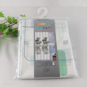 China Wholesale 180X180cm Water Resistant Plastic Bath Shower Curtain