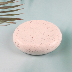 Yiwu market round ceramic bathroom accessories <em>soap</em> <em>holder</em>