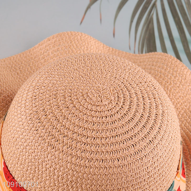 Top selling outdoor summer fashionable beach hat straw hat  sun hat