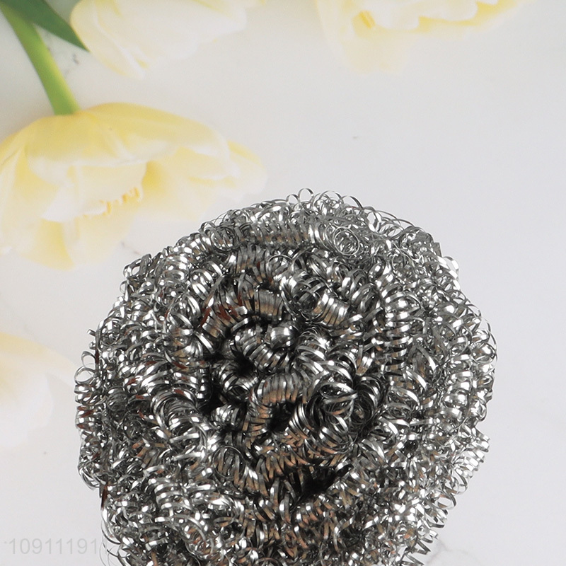 Hot Selling 2 Pieces Stainless Steel Wool Scrubbers Steel Wire Cleaning Balls