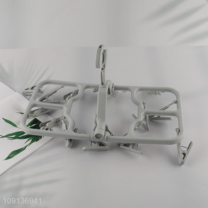 Promotional Folding <em>Clothes</em> Drying <em>Rack</em> Underwear Hangers with 16 Clips