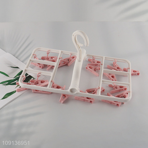 China Imports <em>Clothes</em> Drying <em>Rack</em> Underwear Hangers with 20 Clips