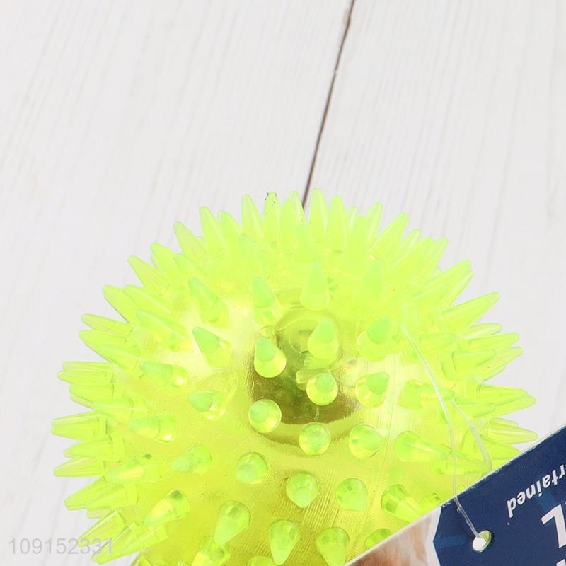 New product pet interactive toy squeaky led light ball toys