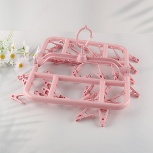 Online wholesale plastic household socks hanging rack drying rack