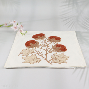 Hot Selling Embroidered Pillow Covers Cotton Throw Pillow Covers Cushion Cases
