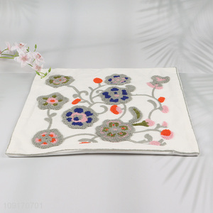 Factory Price Embroidered Cotton Throw Pillow Covers Couch Sofa Pillow Covers