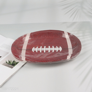 Factory Price 10 Pieces Disposable Football <em>Paper</em> Plates <em>Paper</em> Desserts Plates