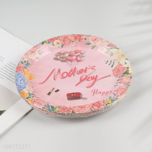New Arrival 10 Pieces Happy Mother's Day <em>Paper</em> Plates Disposable <em>Paper</em> Plates