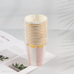New Product 15 Pieces Disposable Paper Cups Hot Cold Beverages Cups