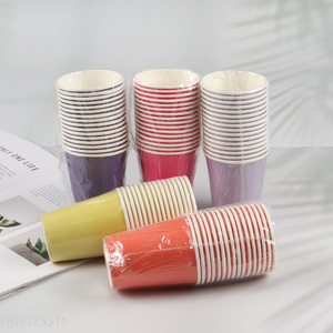 China Imports 16 Pieces Disposable Paper Cups Colorful Paper Party Cups