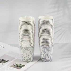 Factory Supply 25 Pieces Greenery Paper Cups Disposable Paper Beverage Cups