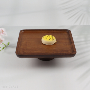 High Quality Bamboo Dessert <em>Plate</em> Tray Serving <em>Plate</em> for Fruits Snacks