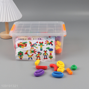Yiwu market non-toxic plastic building block toys educational toys for kids