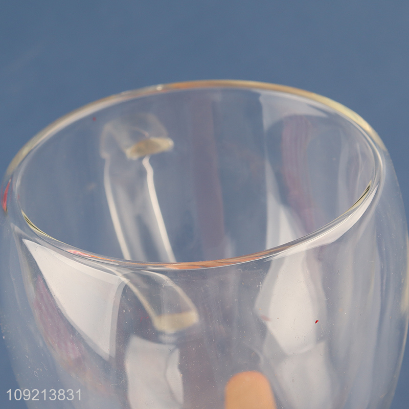Wholesale 250mL Double Walled Insulated Glass Coffee Mug with Handle