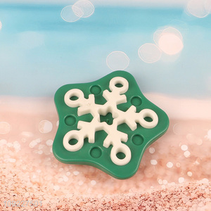 New Product Snowflake Shaped Dog Teething Toys Squeaky Dog Toys