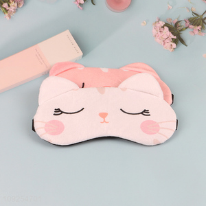 Popular products cartoon cat polyester sleeping eye <em>mask</em> eye cover for sale