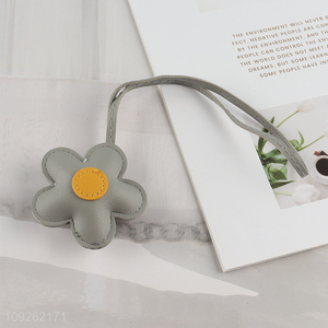 Factory Price Flower Keychain Bag Charm PU Leather Keychain Handbag <em>Purse</em> Pendant