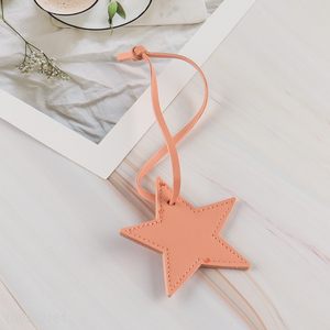 New Product Star Keychain <em>Bag</em> Charm PU Leather Keychain Pendant for <em>Women</em> Girls