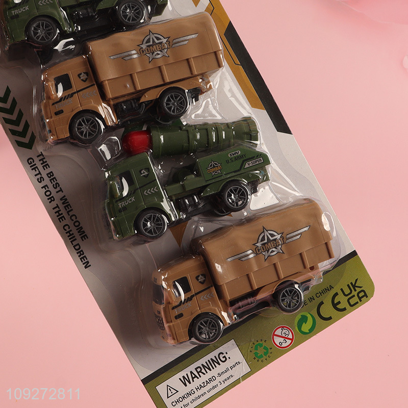 Low price military series children pull back car toy set