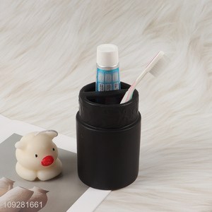Top selling black home bathroom toothbrush holder toothbrush cup