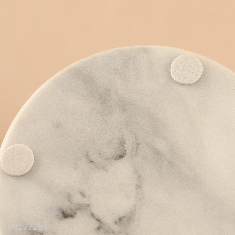 Low price round marble cup coasters for sale