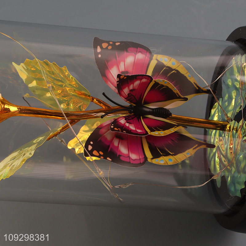 Top quality butterfly flower ornament with acrylic cover