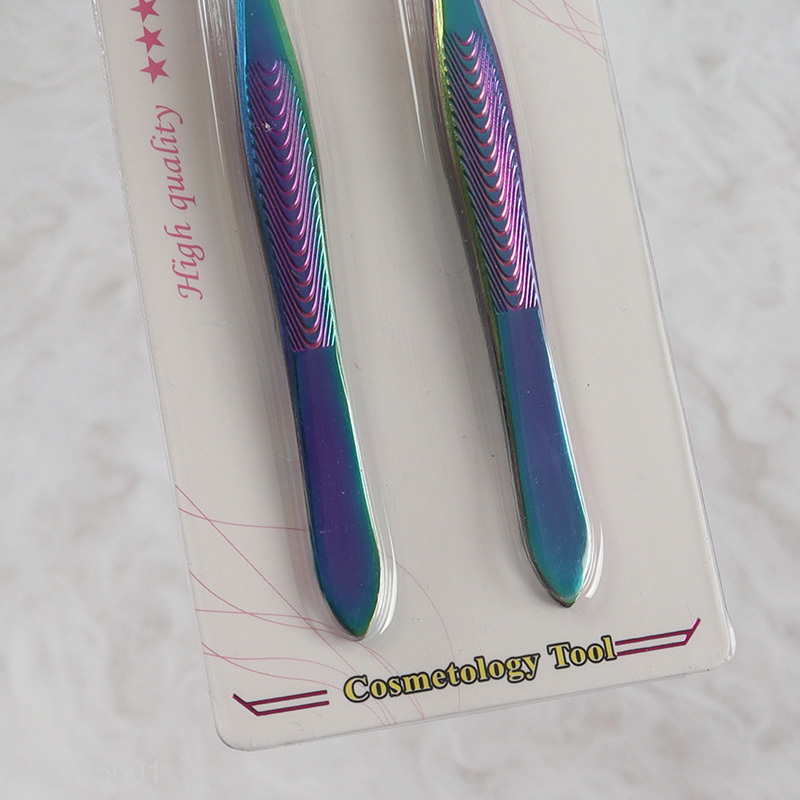 Yiwu market 2pcs eyebrow tweezers makeup tool set