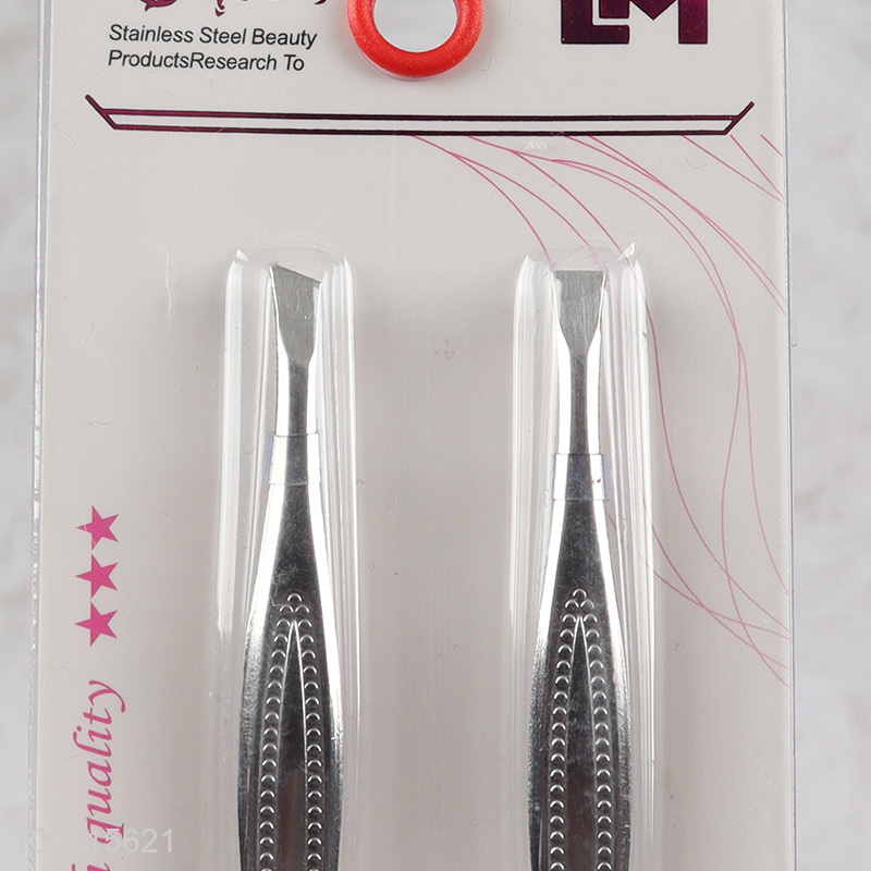 Online wholesale 2pcs eyebrow tweezers makeup tool set