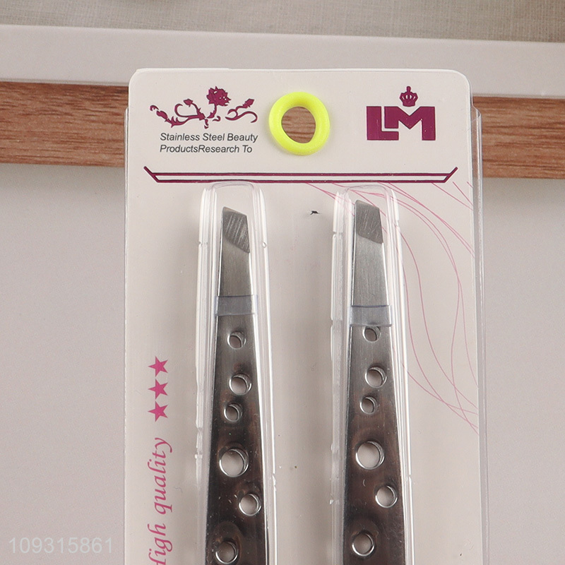 Factory wholesale 2pcs eyebrow tweezers for makeup tool
