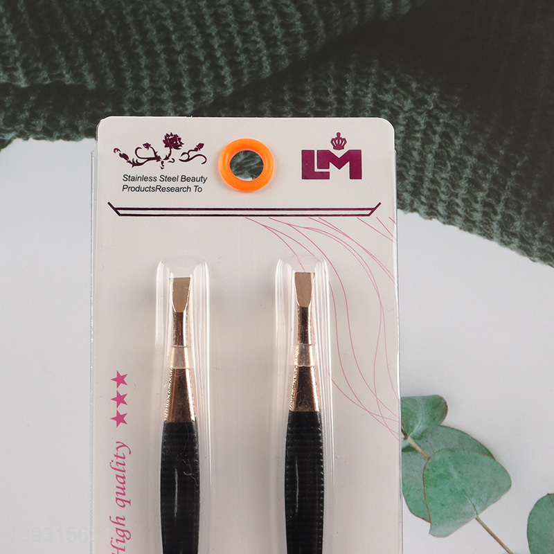 Good selling 2pcs eyebrow tweezers makeup tool set