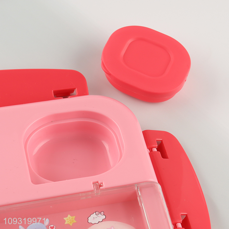 Yiwu market cartoon school kids plastic lunch box