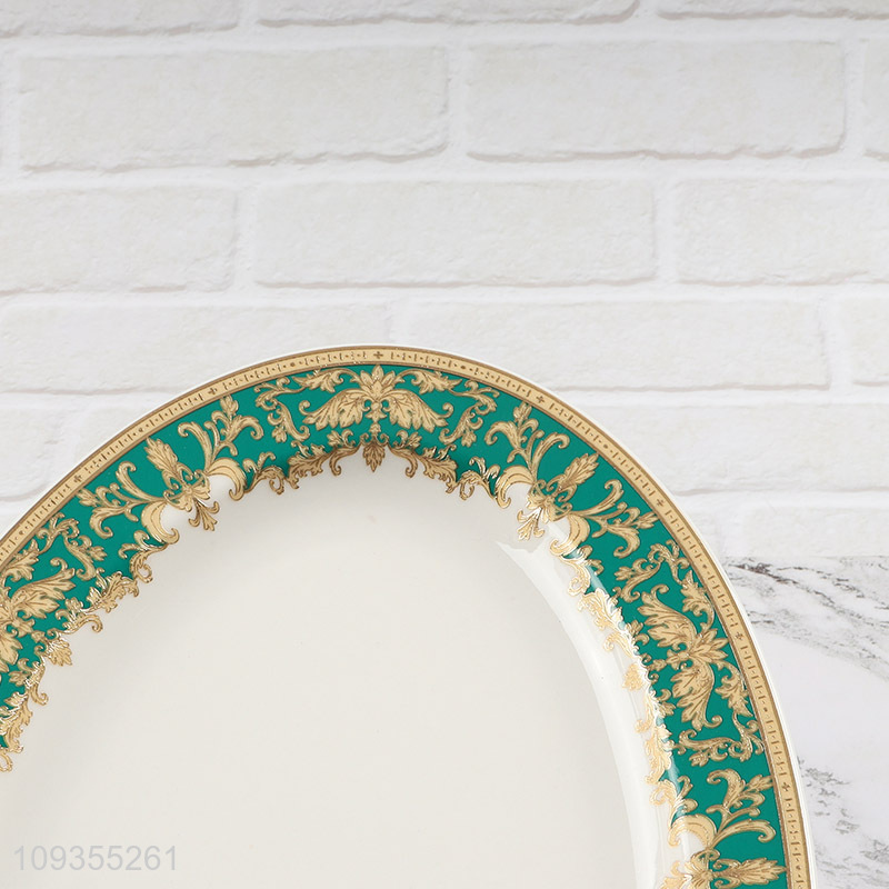 Top products multicolor 12-inch oval fish plate
