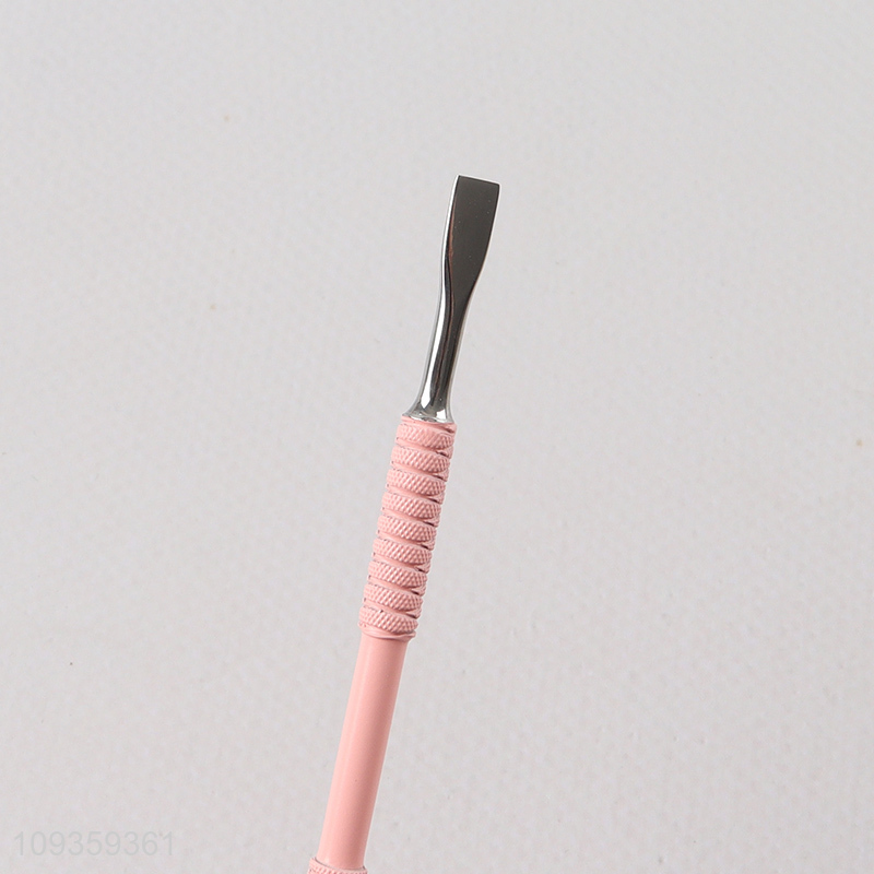Factory price double-ended nail cuticle pusher for sale