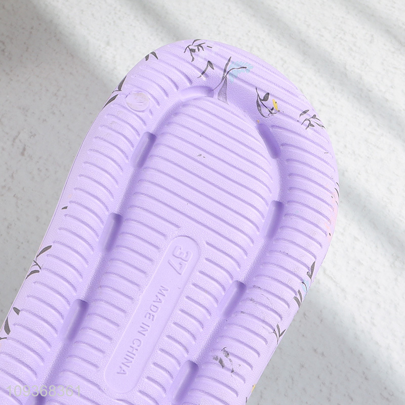 Good quality purple anti-slip women indoor slippers