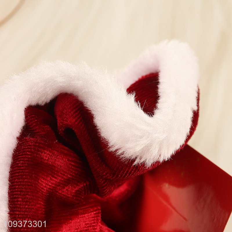 New product red Christmas hair ring hair rope for girls