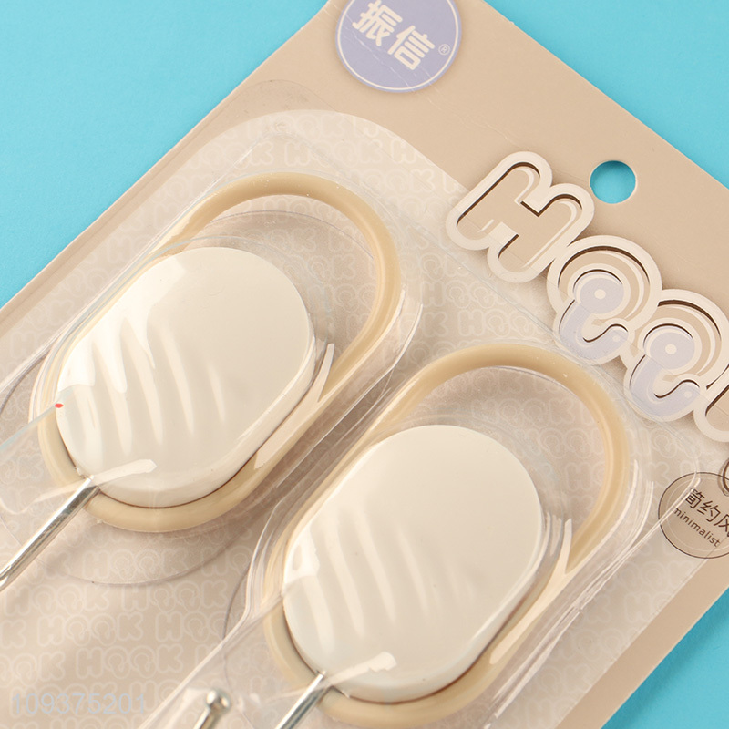 Yiwu market  2pcs traceless sticky hook wall hooks