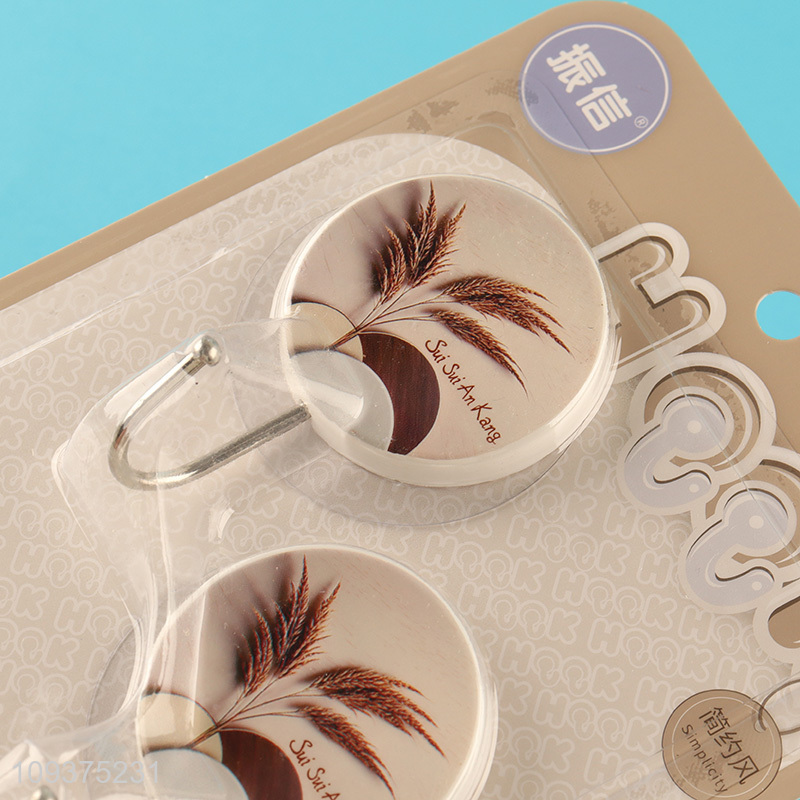Low price 2pcs round sticky hook wall hooks