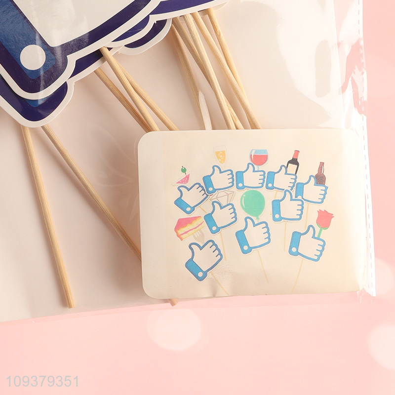 Low price 12pcs paper party photo booth props