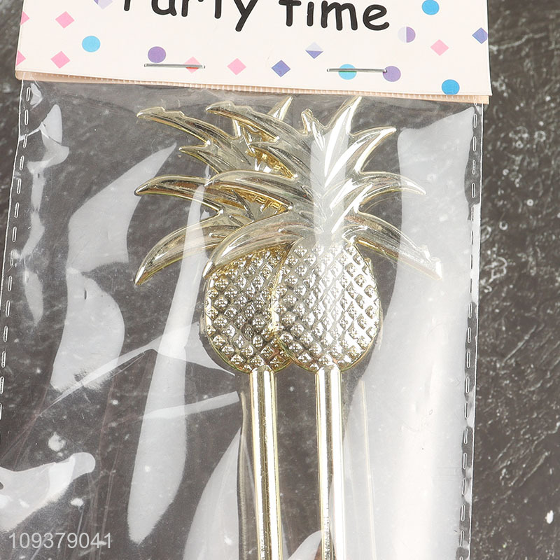 Latest products   2pcs pineapple cocktail stick set