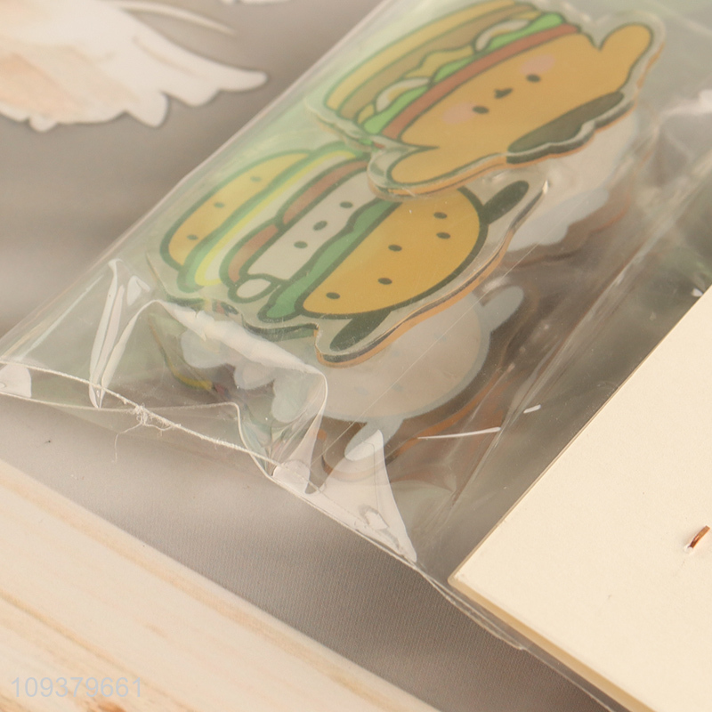 China supplier hamburger shape plastic paper clips set