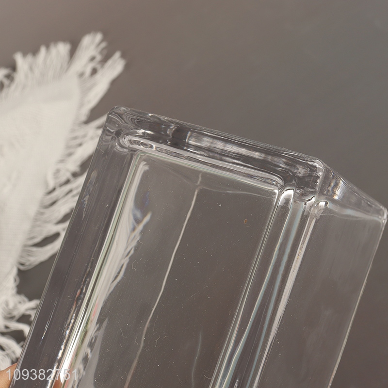 Latest products rectangle glass flower vase hydroponic vase